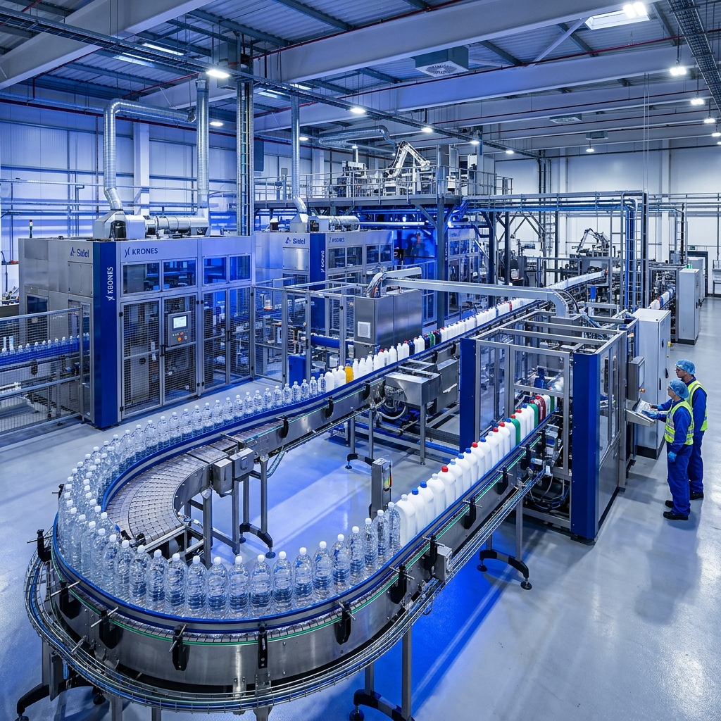 Automated bottle manufacturing plant